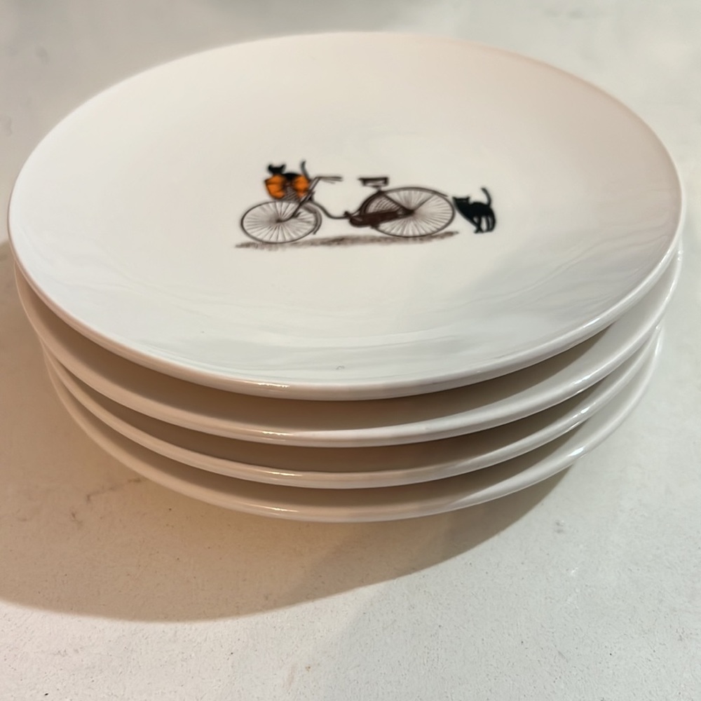 Rae Dunn Artisan Collection by Magenta, set of 4 appetizer plates